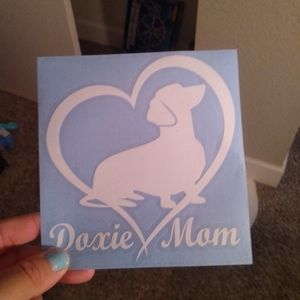 Doxie mom car sticker